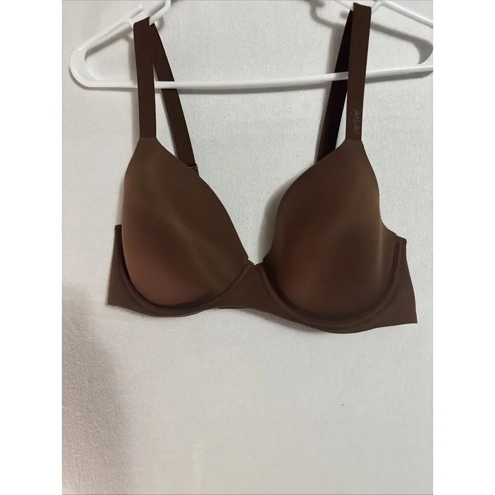 Aerie Smoothez Plunge Bra Tan Brown Wireless Padded 38 C Everyday Comfort